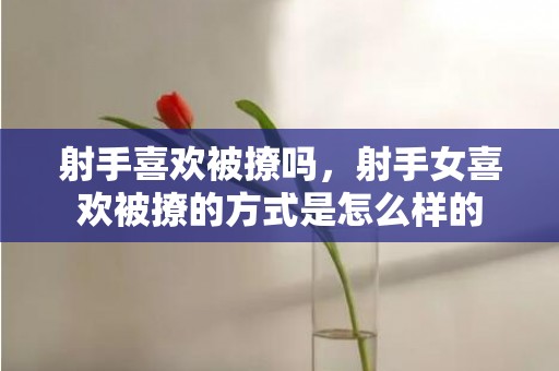 射手喜欢被撩吗，射手女喜欢被撩的方式是怎么样的