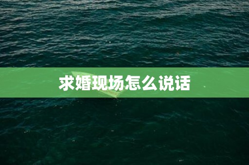 求婚现场怎么说话