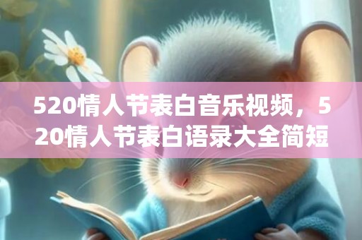 520情人节表白音乐视频，520情人节表白语录大全简短(情人节语录浪漫简短)