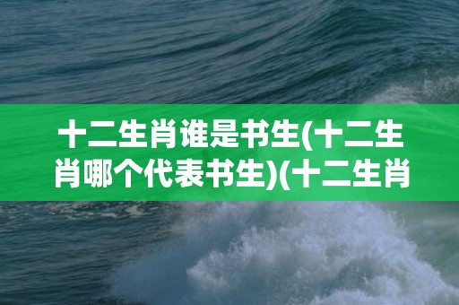 十二生肖谁是书生(十二生肖哪个代表书生)(十二生肖里面谁是书生)