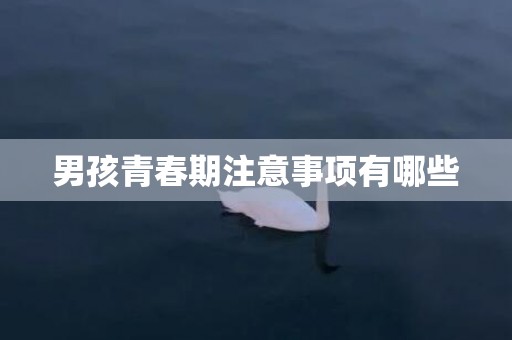 男孩青春期注意事项有哪些