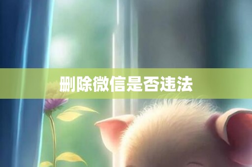 删除微信是否违法