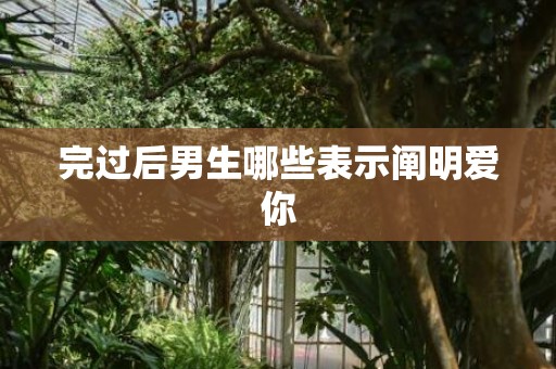 完过后男生哪些表示阐明爱你