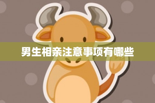 男生相亲注意事项有哪些