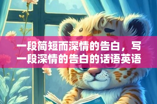一段简短而深情的告白，写一段深情的告白的话语英语 真情表白的话语