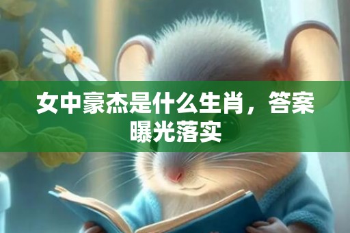 女中豪杰是什么生肖，答案曝光落实