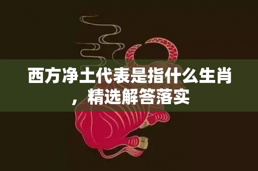 西方净土代表是指什么生肖，精选解答落实