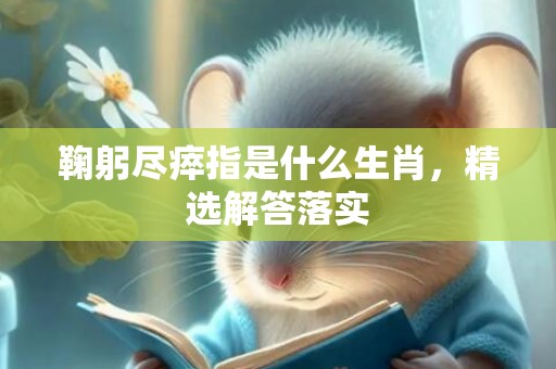 鞠躬尽瘁指是什么生肖，精选解答落实