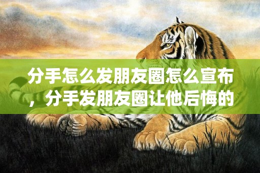 分手怎么发朋友圈怎么宣布，分手发朋友圈让他后悔的文案(分手后的朋友圈文案)