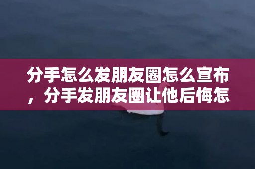 分手怎么发朋友圈怎么宣布，分手发朋友圈让他后悔怎么办？刚分手怎样发朋友圈让他找你
