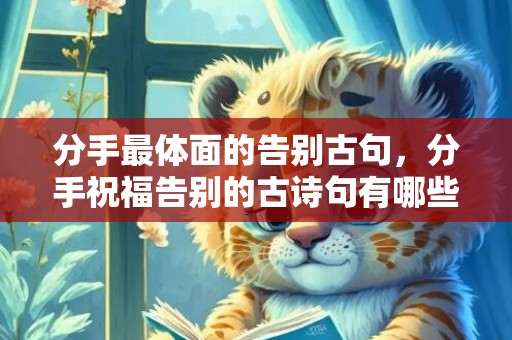 分手最体面的告别古句，分手祝福告别的古诗句有哪些，唯美告别句子古诗