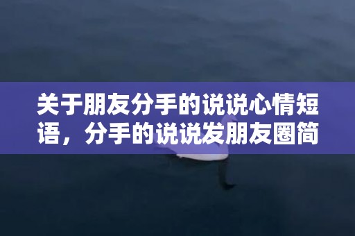 关于朋友分手的说说心情短语，分手的说说发朋友圈简短幽默，幽默分手说说心情短语