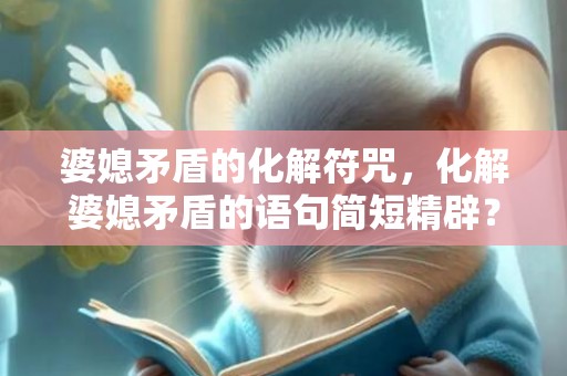 婆媳矛盾的化解符咒，化解婆媳矛盾的语句简短精辟？婆媳矛盾如何解决