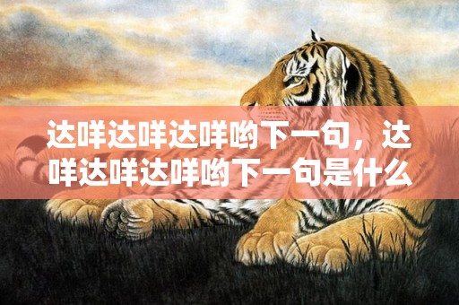 达咩达咩达咩哟下一句，达咩达咩达咩哟下一句是什么