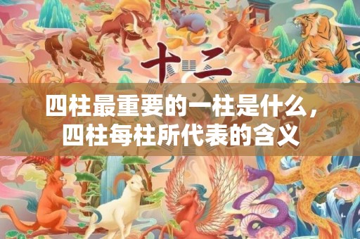 四柱最重要的一柱是什么，四柱每柱所代表的含义