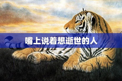 嘴上说着想逝世的人
