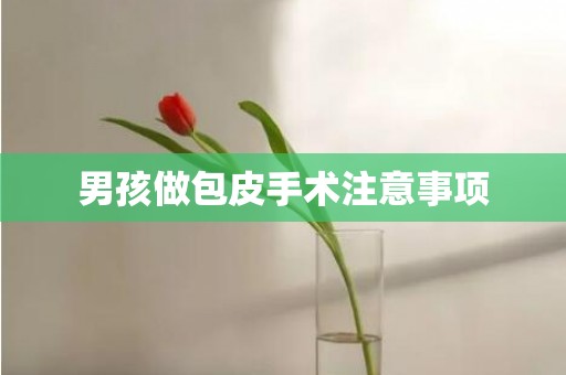 男孩做包皮手术注意事项