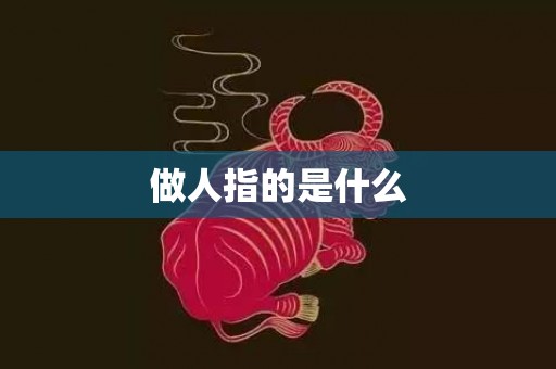 做人指的是什么