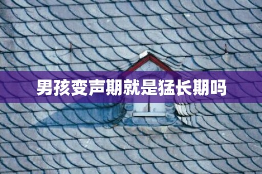 男孩变声期就是猛长期吗