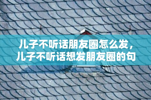 儿子不听话朋友圈怎么发，儿子不听话想发朋友圈的句子 教育孩子无奈的心情句子