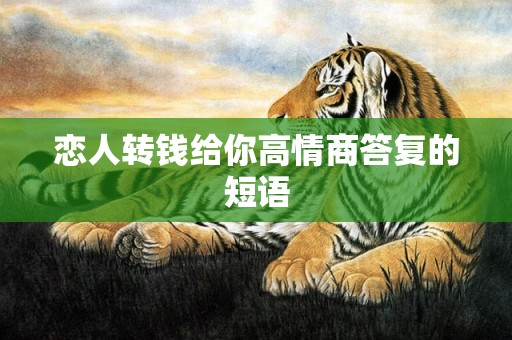 恋人转钱给你高情商答复的短语