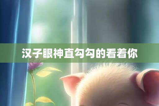 汉子眼神直勾勾的看着你