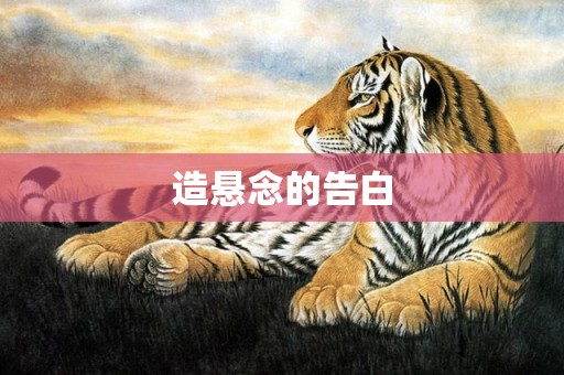 造悬念的告白