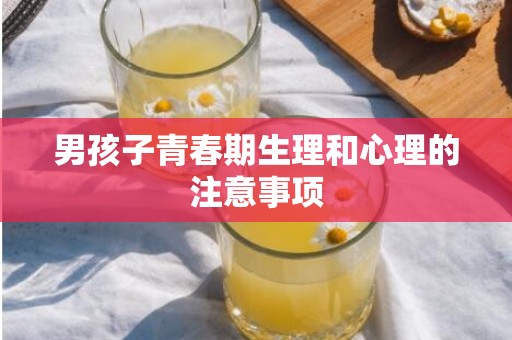 男孩子青春期生理和心理的注意事项