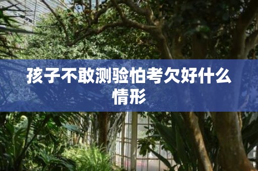 孩子不敢测验怕考欠好什么情形