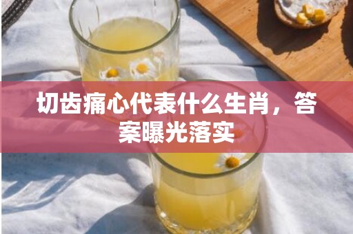 切齿痛心代表什么生肖，答案曝光落实
