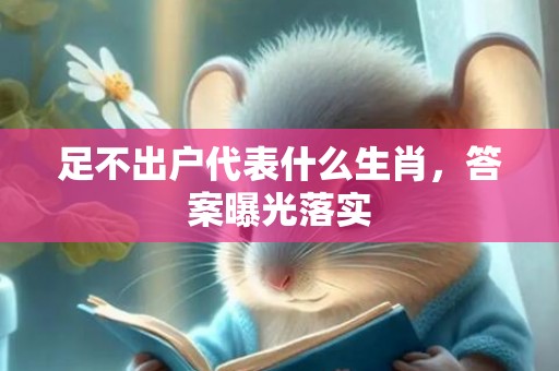 足不出户代表什么生肖，答案曝光落实