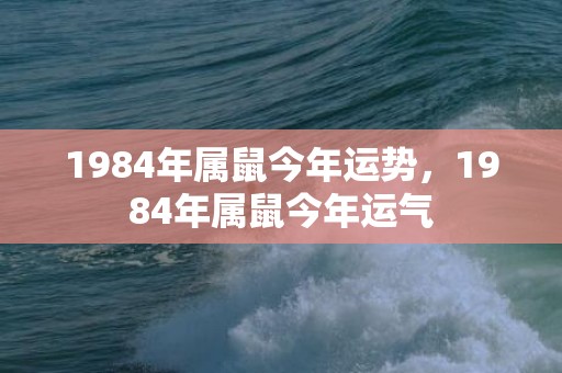 1984年属鼠今年运势，1984年属鼠今年运气