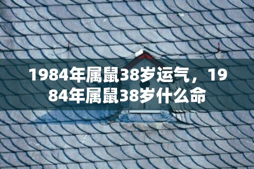 1984年属鼠38岁运气，1984年属鼠38岁什么命