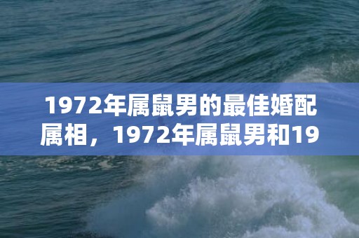 1972年属鼠男的最佳婚配属相，1972年属鼠男和1988年属龙女