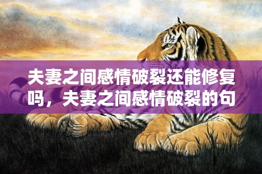 夫妻之间感情破裂还能修复吗，夫妻之间感情破裂的句子简短 离婚感情破裂的10个标准