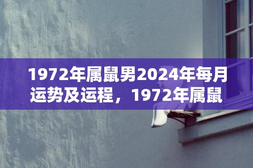 1972年属鼠男2024年每月运势及运程，1972年属鼠男一生命运