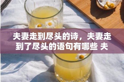 夫妻走到尽头的诗，夫妻走到了尽头的语句有哪些 夫妻到老美好句子