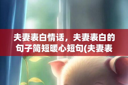 夫妻表白情话，夫妻表白的句子简短暖心短句(夫妻表白情话最暖心一段话)
