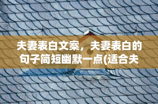 夫妻表白文案，夫妻表白的句子简短幽默一点(适合夫妻表白的句子)