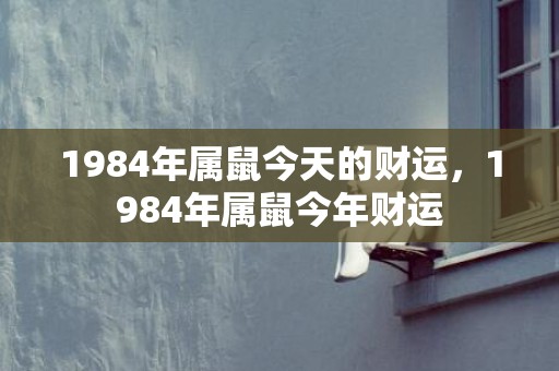 1984年属鼠今天的财运，1984年属鼠今年财运