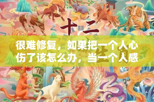 很难修复，如果把一个人心伤了该怎么办，当一个人感觉到心累怎么办