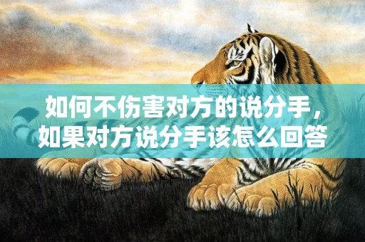 如何不伤害对方的说分手，如果对方说分手该怎么回答呢，女朋友说分手的正确回答