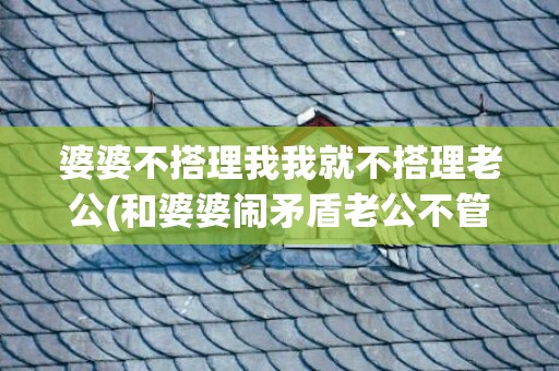 婆婆不搭理我我就不搭理老公(和婆婆闹矛盾老公不管不问)