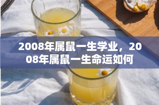 2008年属鼠一生学业，2008年属鼠一生命运如何