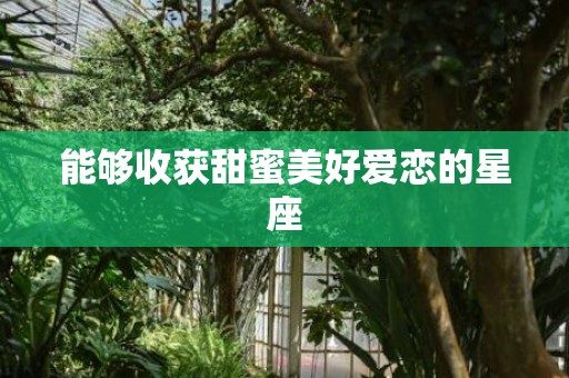 能够收获甜蜜美好爱恋的星座
