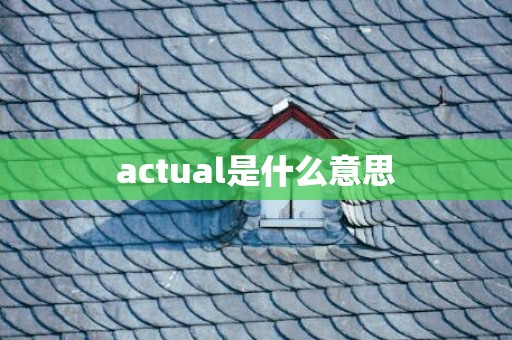 actual是什么意思