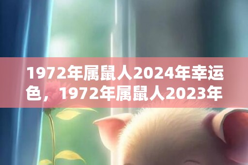 1972年属鼠人2024年幸运色，1972年属鼠人2023年全年运势女