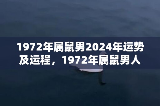 1972年属鼠男2024年运势及运程，1972年属鼠男人的感情