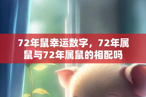 72年鼠幸运数字，72年属鼠与72年属鼠的相配吗