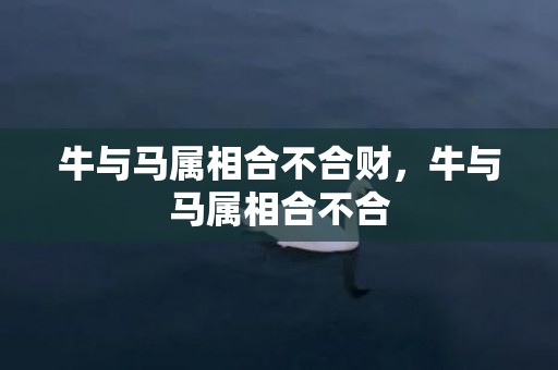 牛与马属相合不合财，牛与马属相合不合